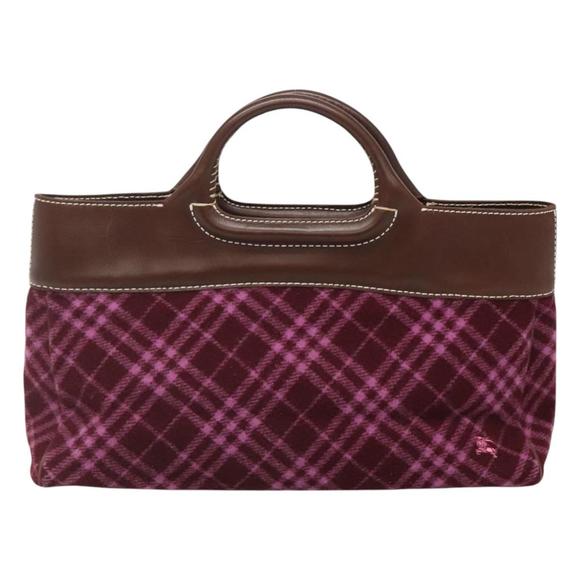 Burberry Nova Check Purple Wool tote - Picture 1 of 10